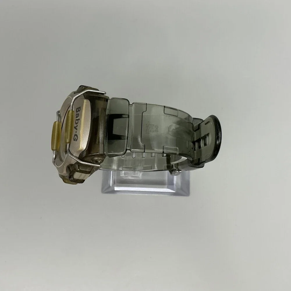 Vtg Casio Baby-G BG-460 Womens Watch 43mm Gray Green Digital New Battery